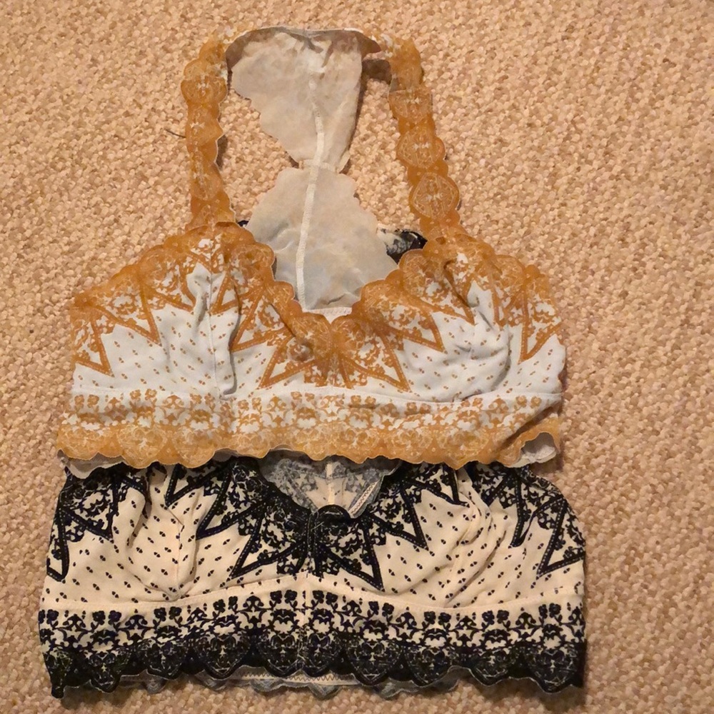 Set of 2 free people bralettes